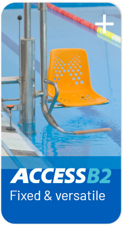 Menu elevador piscina acces b1, portátil y robusto
